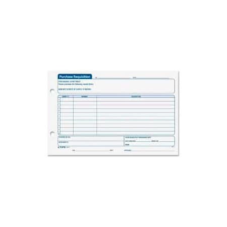 Tops Business Forms Tops® Purchase Requisition Forms, 8-1/2" x 5-1/2", White, 100 Sheets/Pad, 2 Pads/Pack 32431